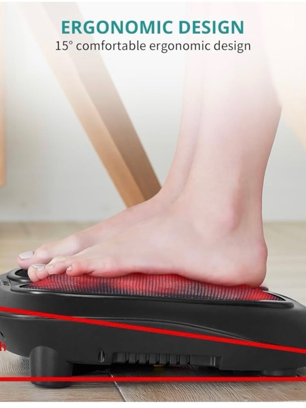Nekteck Shiatsu Foot Massager with Heat - Black - Picture 5 of 8